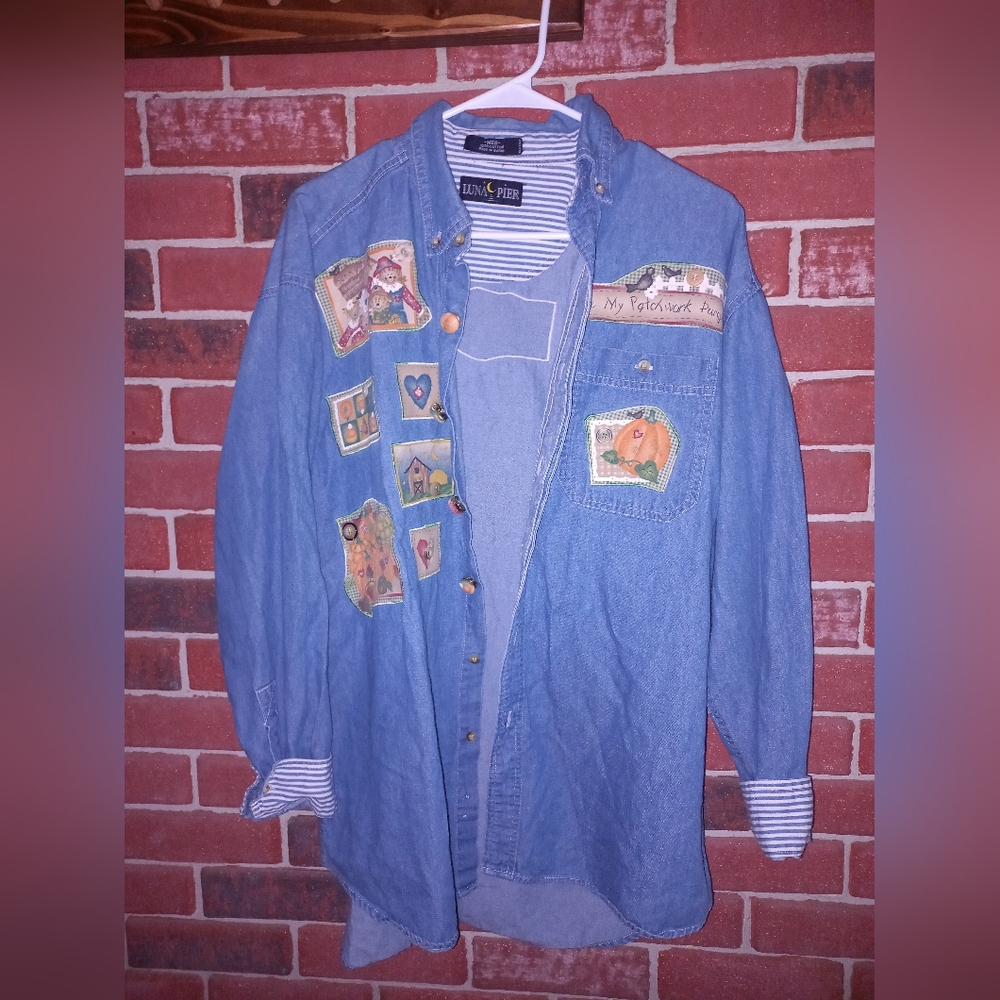 Vintage fall denim long sleeve